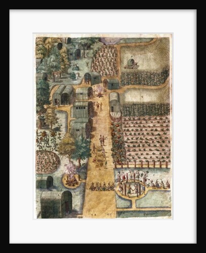 The Indian village of Secoton, c.1570-80 by John White