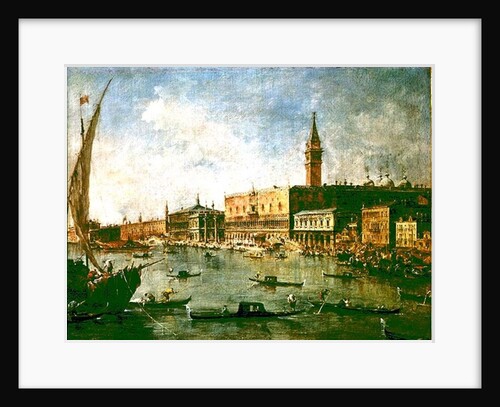 The Doge's Palace and the Molo from the Basin of San Marco, Venice, c.1770 by Francesco Guardi