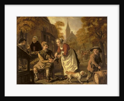 A Village Scene with a Cobbler, c.1650 by Jan (1620-76) Victors