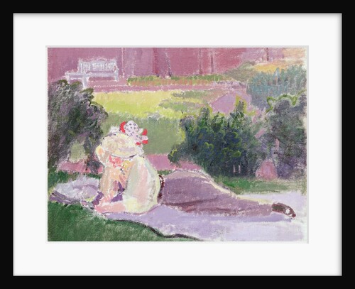 The Artist's wife in the Garden of Rowlandson House by Spencer Frederick Gore