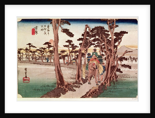 Fuji from Yoshiwara from 53 Stations of the Tokaido, c.1833 by Ando or Utagawa Hiroshige