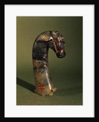 Dagger handle in the form of a horse's head, Mughal, c.1658-1710 by School Indian