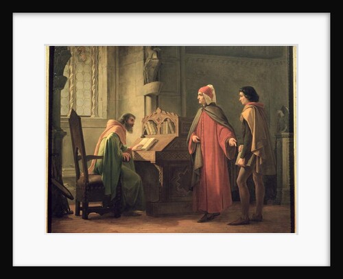 Dante presenting Giotto to Guido da Polenta by Giovanni Mochi