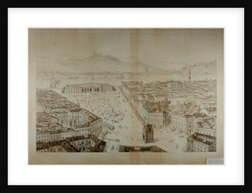 Proposed development project, between Piazza Beccaria and Ponte San Niccolo, Florence by Giuseppe and Sanesi Nicola Poggi