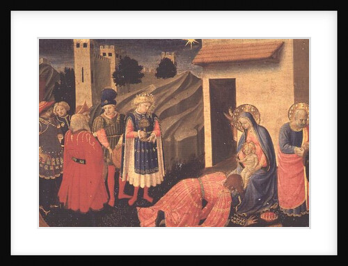 Predella panel to the Annunciation showing the Adoration of the Magi by Fra Angelico