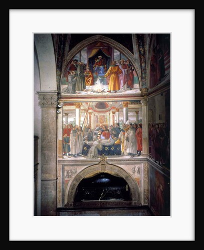 The Trial by Fire and the Death of St. Francis by Domenico (1449-94) Ghirlandaio