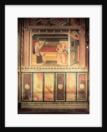 Annunciation, in the Cappella del Sacro Cingolo by Agnolo Gaddi