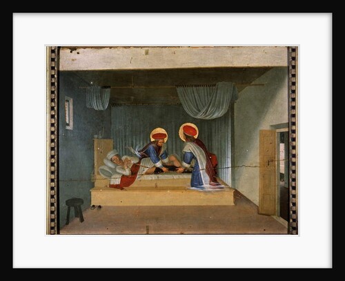 Justinien receiving care by Saint Cosme and Saint Damien by Fra (c.1387-1455) Angelico