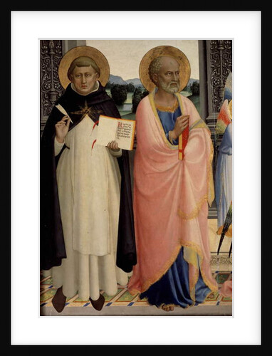 Polyptyx of Saint Dominic representing a madonna and child with saints. 1437. by Fra & Lippi F Angelico