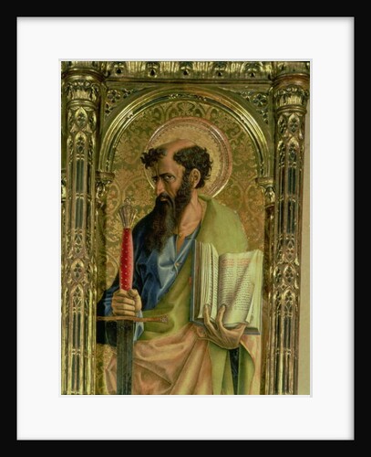 St. Paul, detail from the Sant'Emidio polyptych, 1473 by Carlo Crivelli
