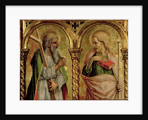 St. Andrew and St. James the Greater, detail from the Sant'Emidio polyptych, 1473 by Carlo Crivelli