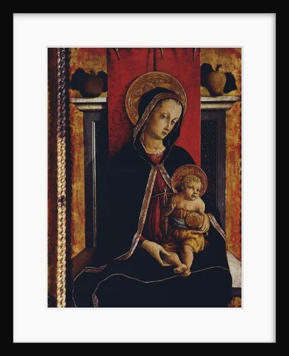 Madonna and Child, detail from the San Silvestro polyptych, 1468 by Carlo Crivelli