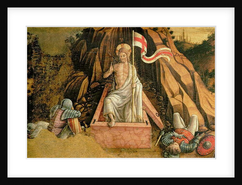 The Resurrection, right hand predella panel from the San Silvestro polyptych, 1468 by Carlo Crivelli