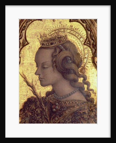 St. Catherine of Alexandria, detail from the San Martino polyptych by Carlo Crivelli