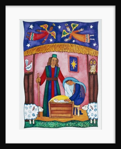 Nativity with Angels by Cathy Baxter