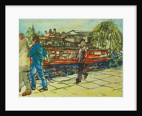 Boys on the Towpath, Camden Lock by Brenda Brin Booker
