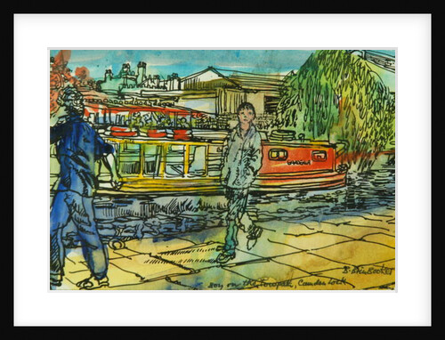 Boys on the Towpath, Camden Lock by Brenda Brin Booker