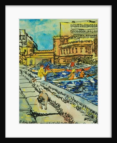 Pug by the Pirates Castle by Brenda Brin Booker