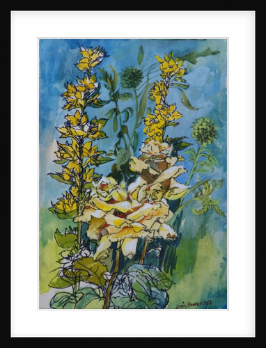 Yellow Rose and Loosestrife, 1983 by Brenda Brin Booker