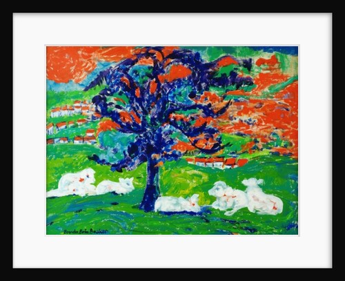 White Bullocks under a Tree by Brenda Brin Booker