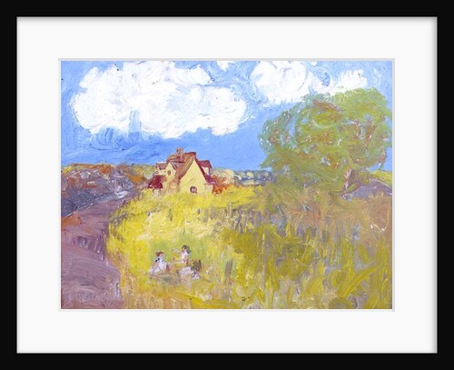 Summer Cottage, White Clouds by Brenda Brin Booker