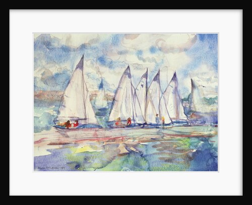 Blue Sailboats, 1989 by Brenda Brin Booker