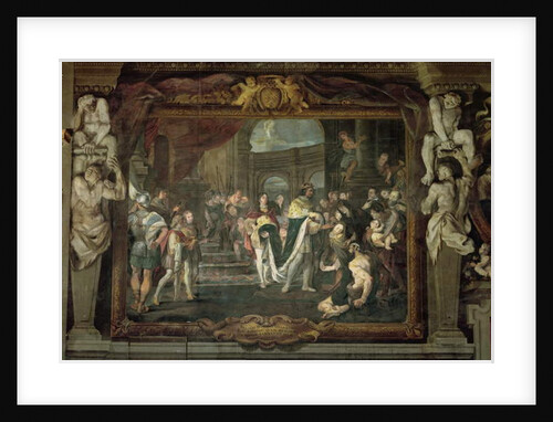 Francis I Touching for the King's Evil at Bologna by Carlo Cignani