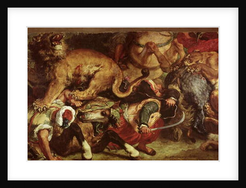 The Lion Hunt, 1855 by Ferdinand Victor Eugene Delacroix
