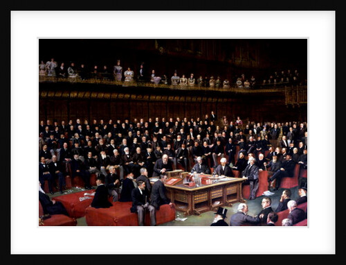 The Lord Chancellor About to Put the Question in the Debate about Home Rule in the House of Lords, 1893 by English School