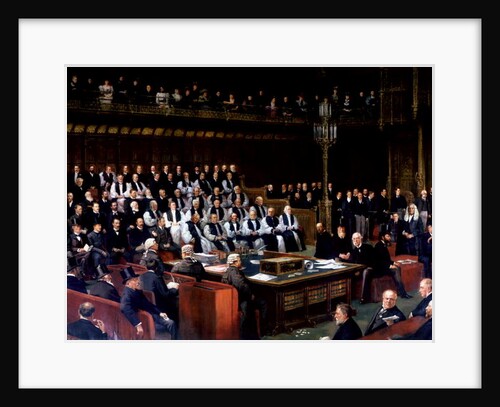 The Home Rule Debate in the House of Lords, 1893, Lord Chancellor About to Put the Question, 1893 by Dickinson & Foster