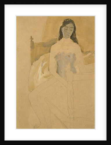 Self Portrait, Naked, Sitting on a Bed by Gwen John