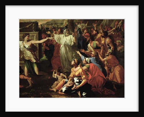 The Adoration of the Golden Calf, before 1634 by Nicolas Poussin