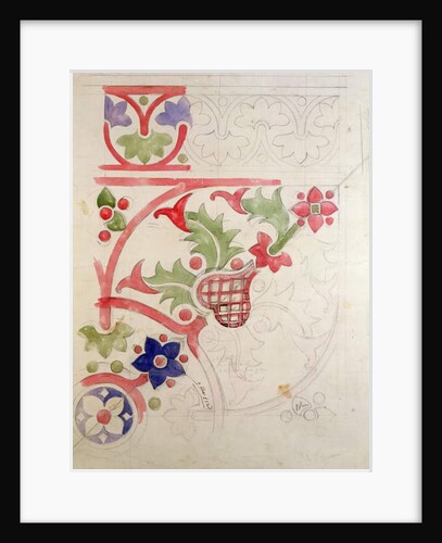 Floral design for the House of Lords' Library by Augustus Welby Northmore Pugin