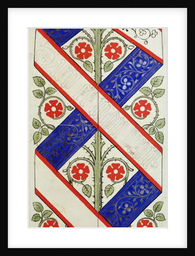 Wallpaper design for the House of Lords' Library by Augustus Welby Northmore Pugin