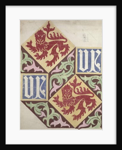 Floor design for the Houses of Parliament by Augustus Welby Northmore Pugin