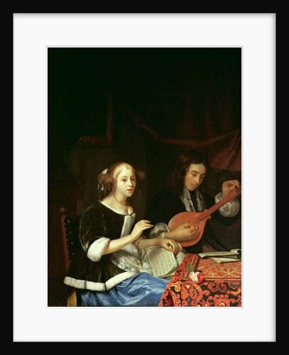 A Young Couple Making Music, c.1665-70 by Godfried Schalken or Schalcken