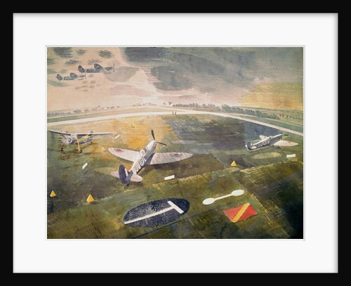 R.A.F. planes on an airfield, 1942 by Eric Ravilious