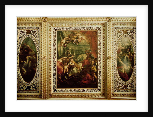 The Whitehall Ceiling: The Unification of the Crowns, 1632-34 by Peter Paul Rubens