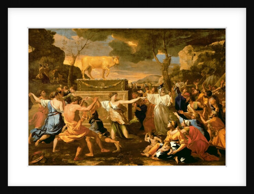 The Adoration of the Golden Calf, before 1634 by Nicolas Poussin