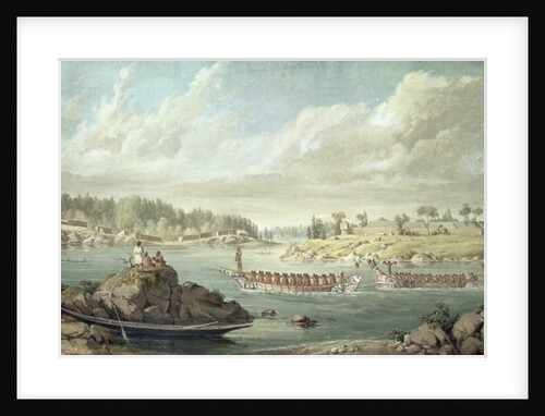 Makah returning in their war canoes by Paul Kane