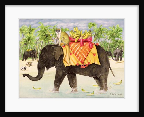 Elephants with Bananas, 1998 by E.B. Watts