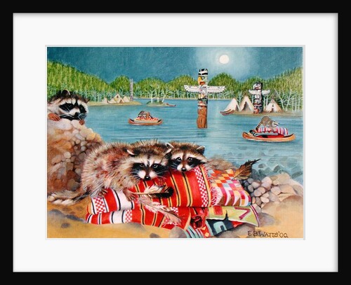 Racoons, 2000 by E.B. Watts