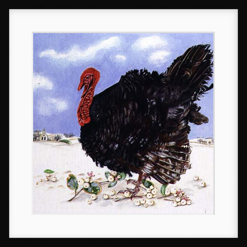 Black Turkey with Snow Berries, 1996 by E.B. Watts