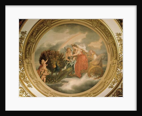 Juno in her chariot attended by two peacocks, Ceiling of the Elizabeth Saloon by Matthew Cotes Wyatt