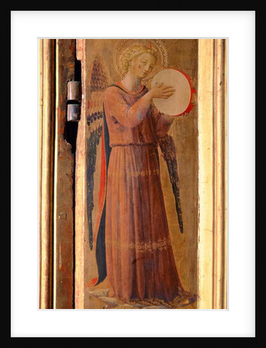 Angel Playing a Tambourine, detail from the Linaiuoli Triptych, 1433 by Fra (c.1387-1455) Angelico