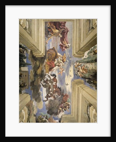 The 'Sala di Aurora' detail of the ceiling depicting Dawn's chariot, 1621 by Guercino