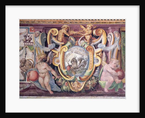 The 'Sala del Granduca di Toscana' detail of the frieze depicting the signs of the zodiac, Capricorn, the emblem of Francesco de'Medici 1564-75 by Nanni di B. Bigio & Bartolomeo Ammannati (1511-92)