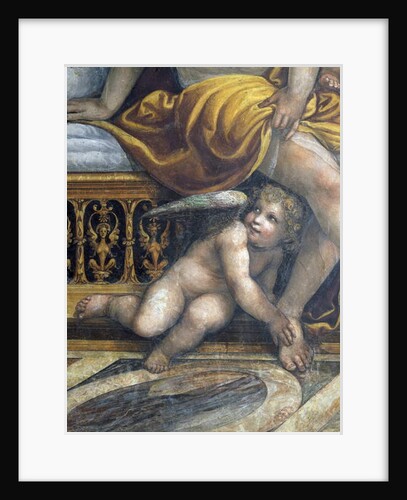 The 'Sala delle Nozze di Alessandro e Rossana' and Roxanne) detail of a putto hiding by Roxanne's feet, c.1513 by Giovanni Antonio Bazzi Sodoma