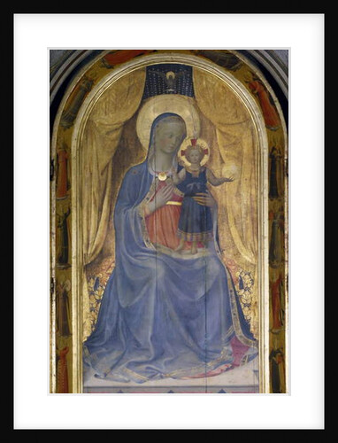 The Linaiuoli Triptych, detail of the Virgin and Child Enthroned, 1433 by Fra (c.1387-1455) Angelico