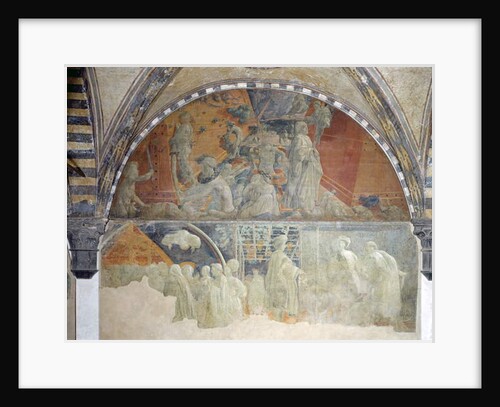 The Flood and the Subsidence of the Waters The Sacrifice and Drunkenness of Noah lunette by Paolo Uccello